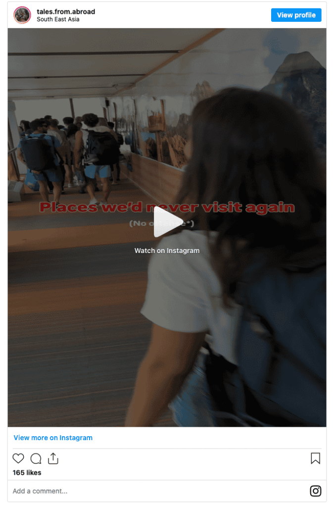 Never Again Instagram Trend