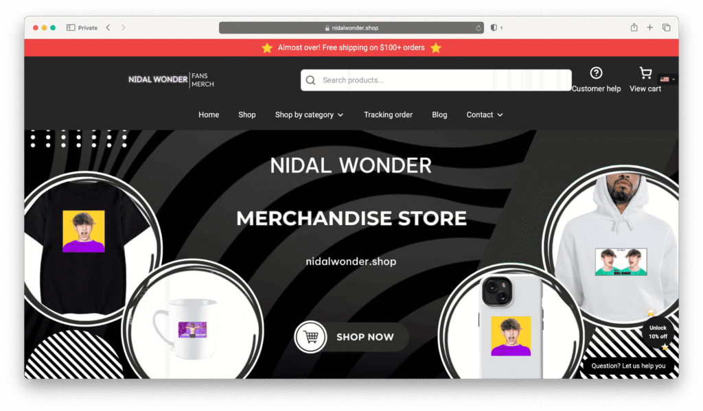 Nidal Wonder Merch