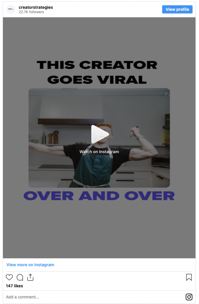 creator strategies first posts example