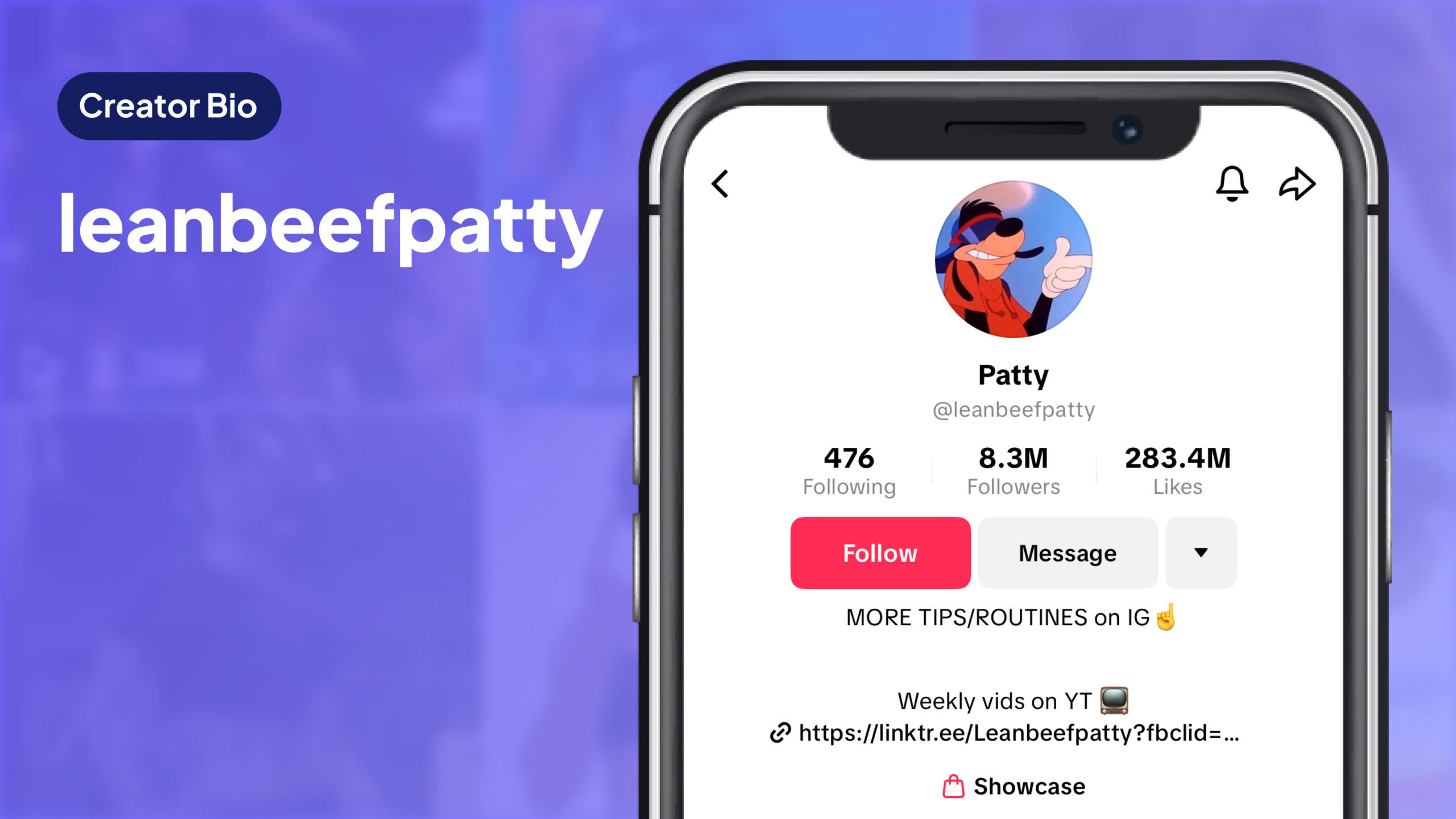 Creator Bio leanbeefpatty