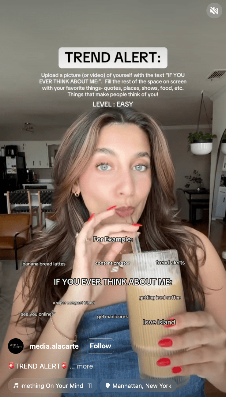 IG Trend for Selling Media A La Carte Example