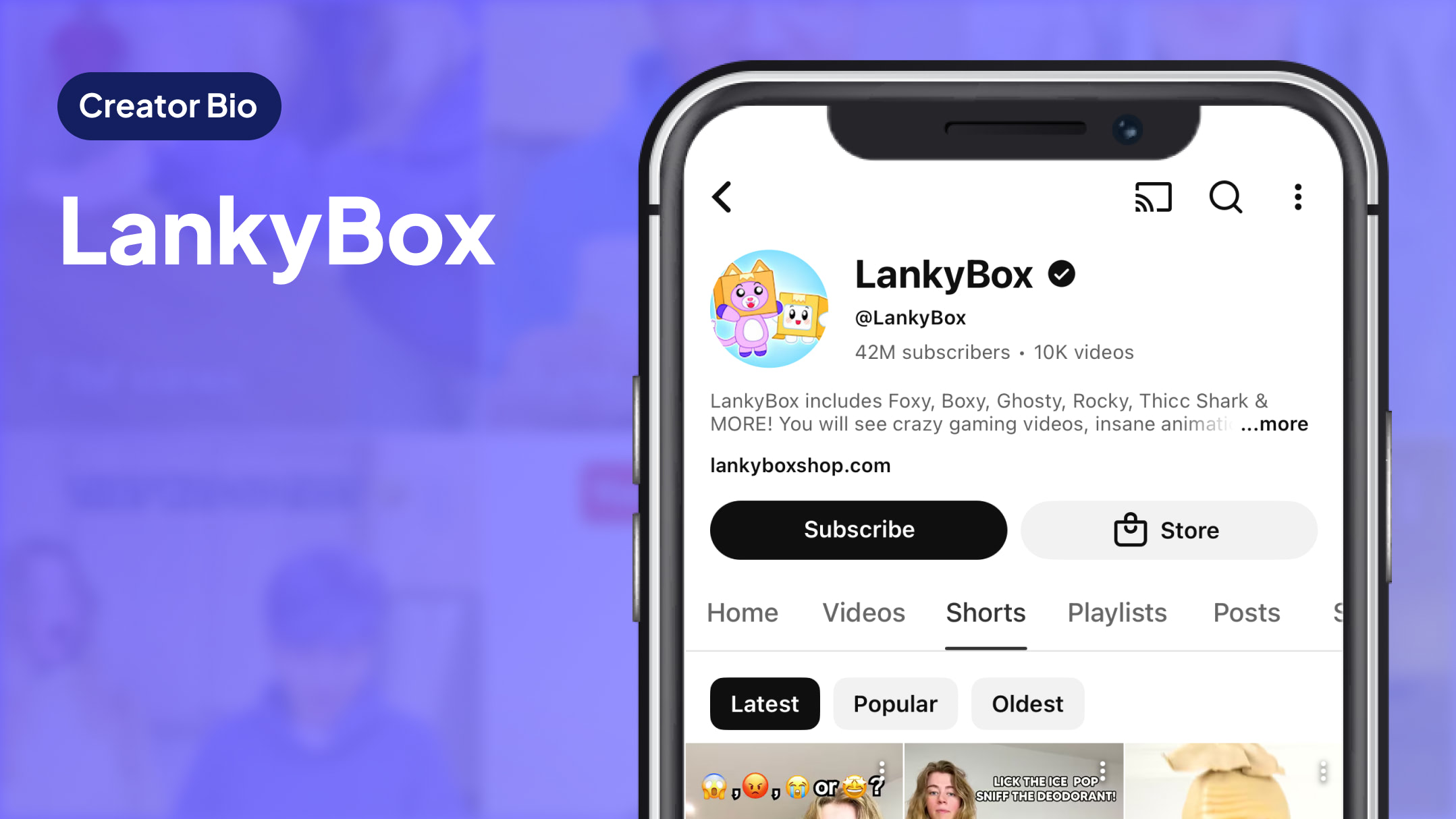 Creator Bio LankyBox