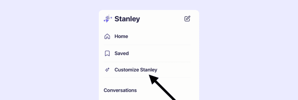 Navigate to customize Stanley