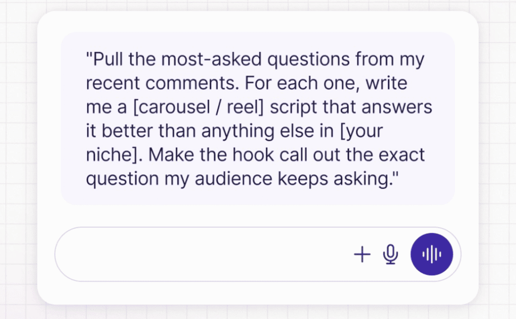 Your comment goldmine prompt