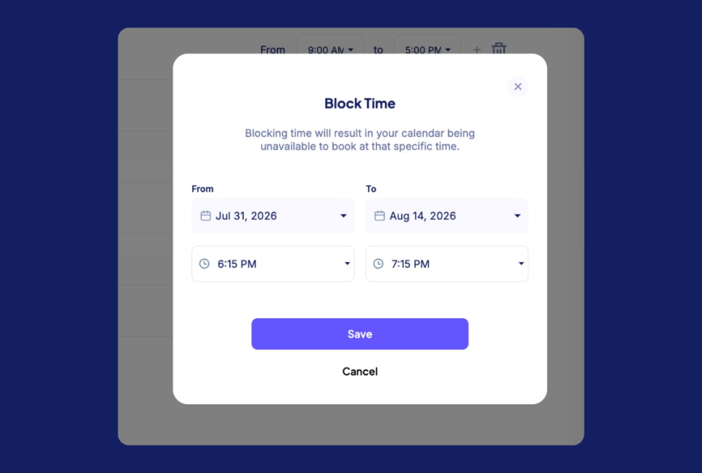Block time in your calendar