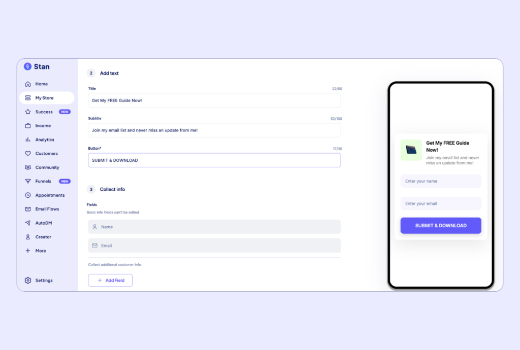 Customize Write Your Title and CTA Copy