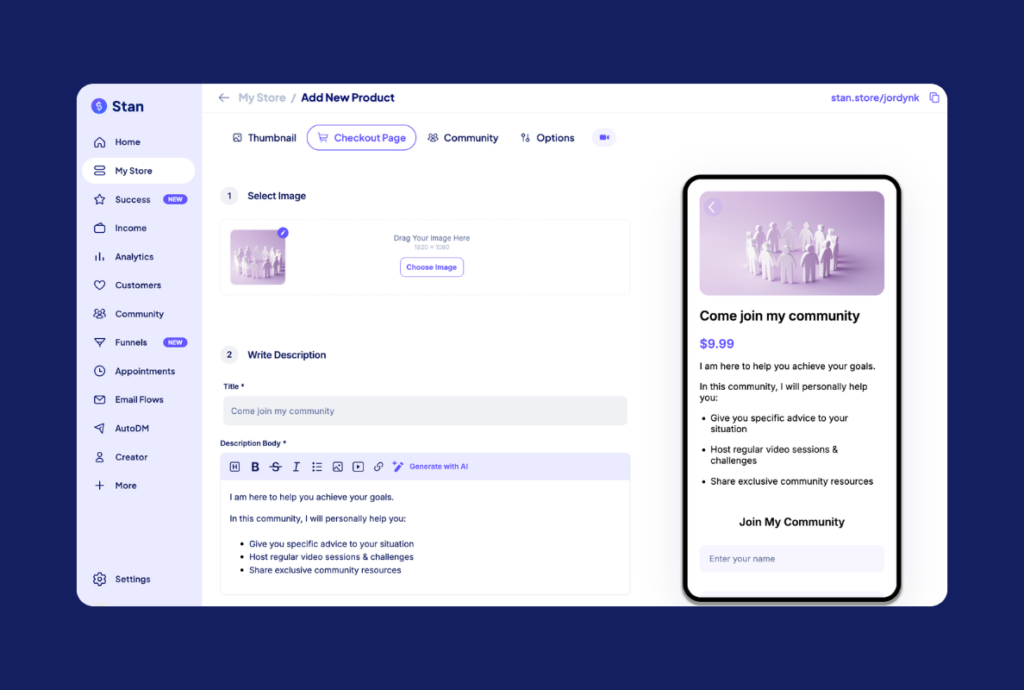 Customize Your Community Checkout Page
