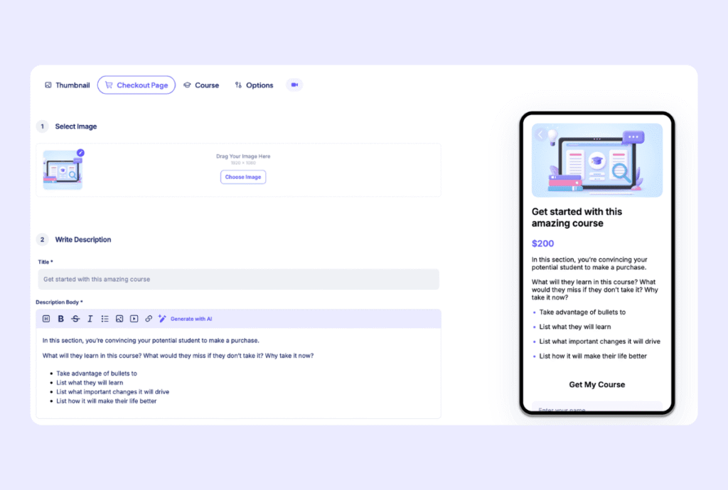 Customize your course checkout page in Stan Store