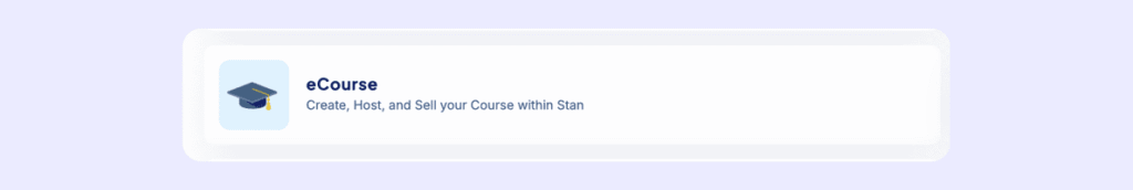 Select the eCourse product from your My Store tab
