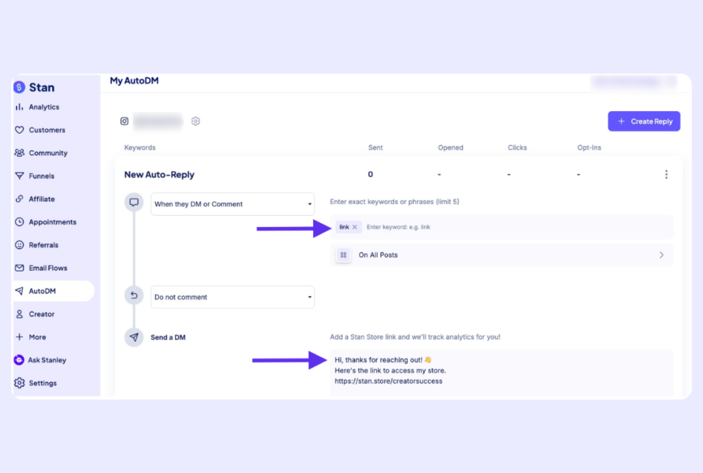 Create Your First Auto Reply