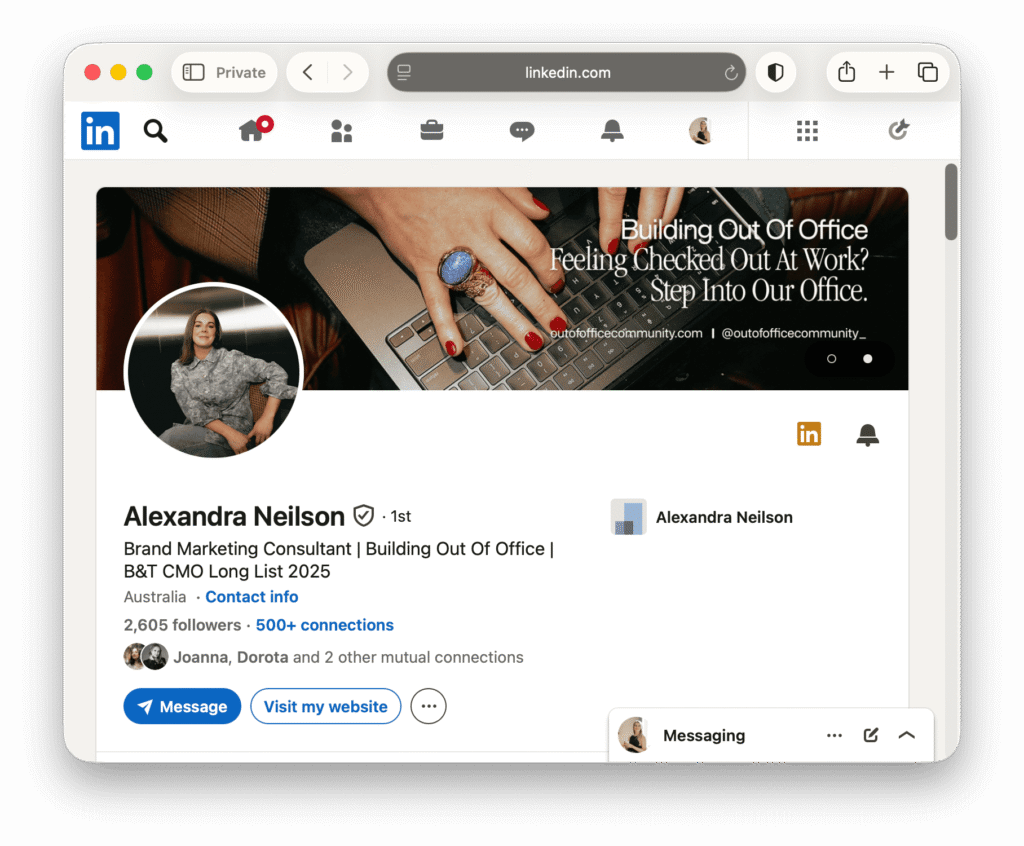 Alex Nielsen Out of Office network community LinkedIn