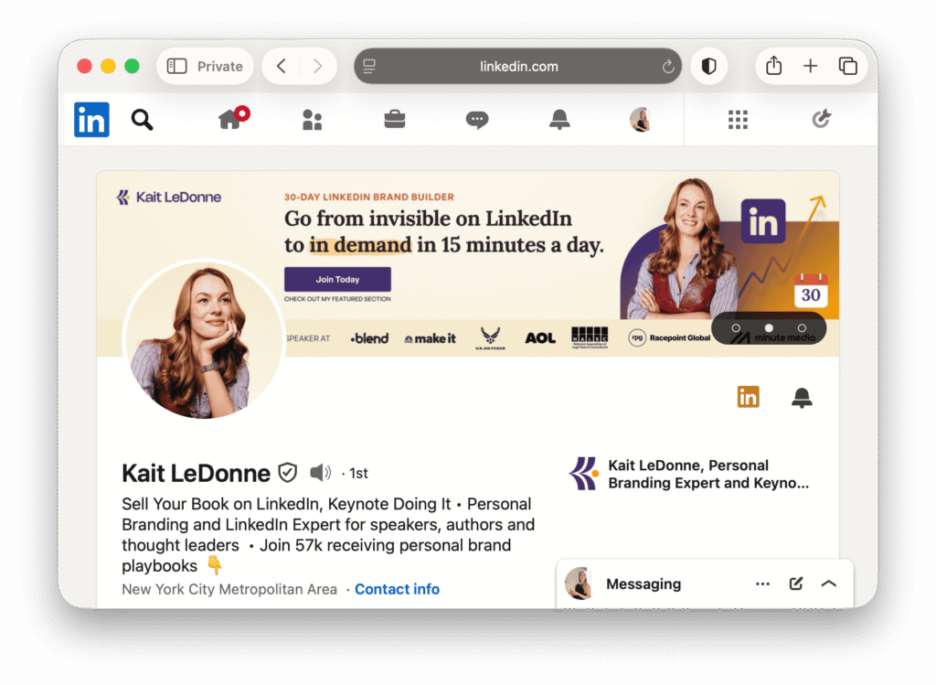 Kait LeDonne LinkedIn profile
