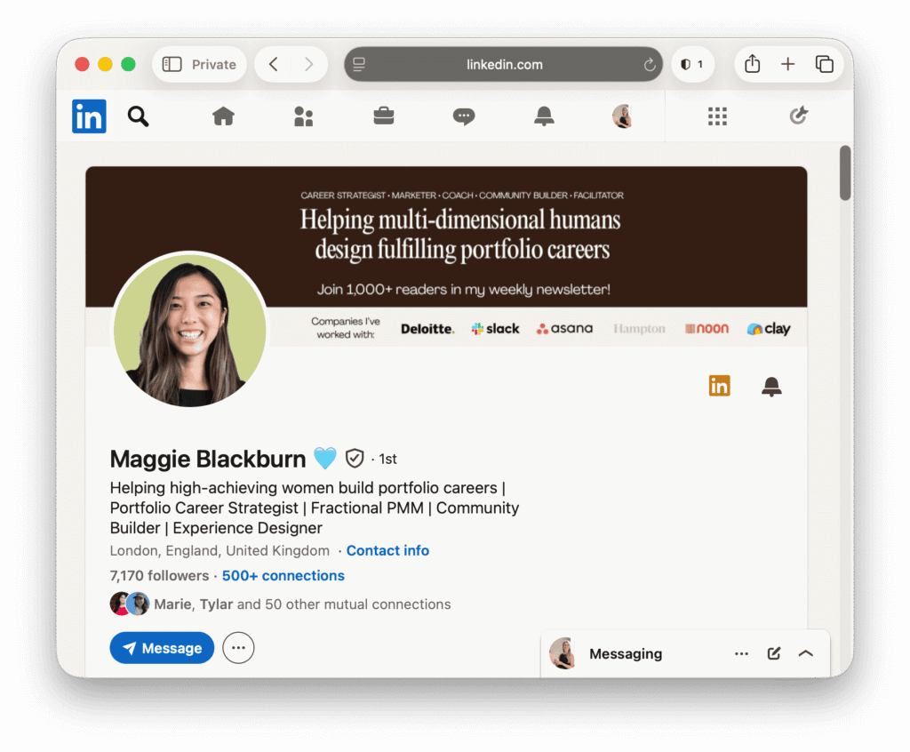 Maggie Blackburn LinkedIn Creator