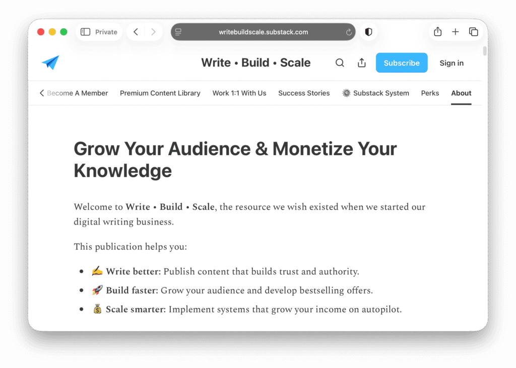 Write Build Scale