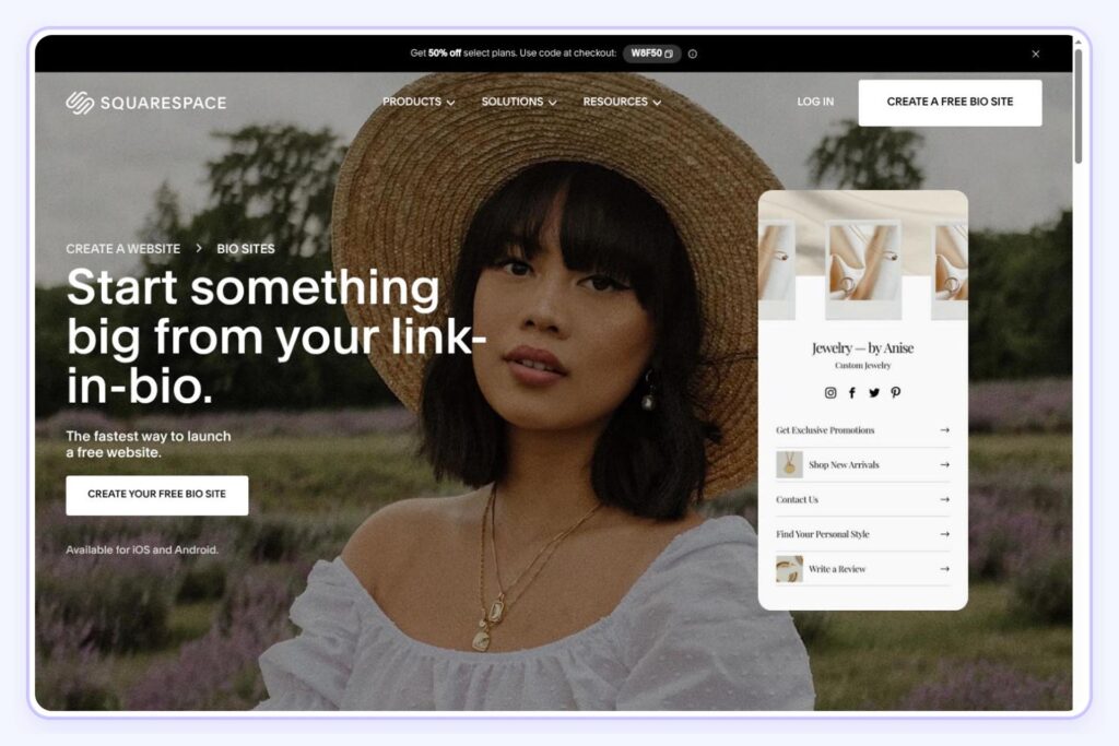 Bio Sites by Squarespace