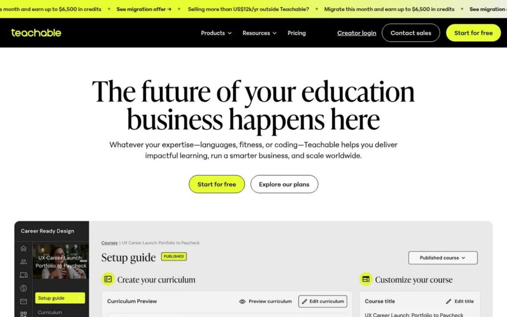 Teachable screenshot