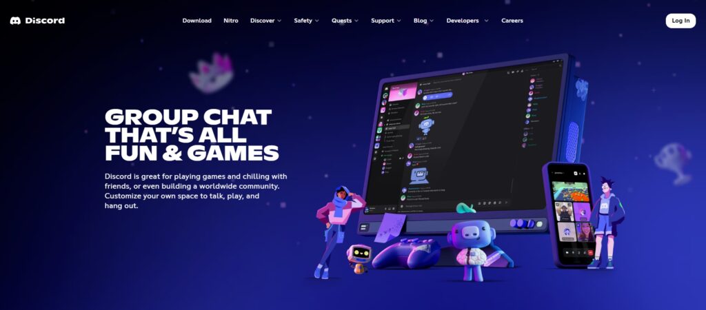 Discord homepage
