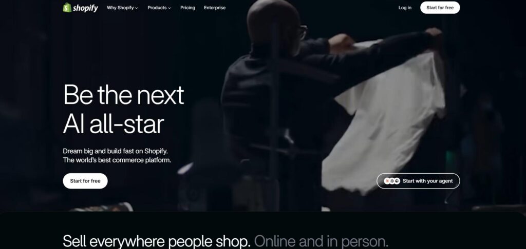 Shopify homepage
